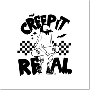 Creep It Real Ghost Skateboard Posters and Art